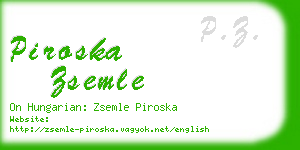 piroska zsemle business card